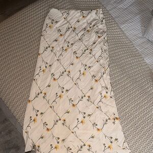 Abercrombie & Fitch Yellow Floral Maxi Skirt